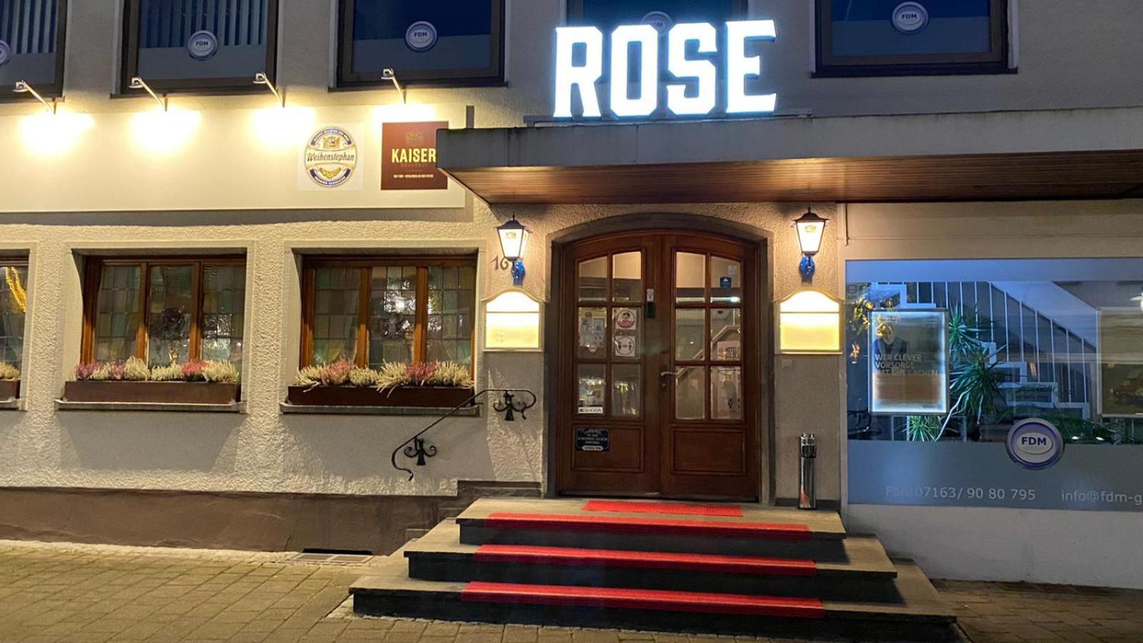 Hotel Goldene Rose Ebersbach an der Fils Buitenkant foto